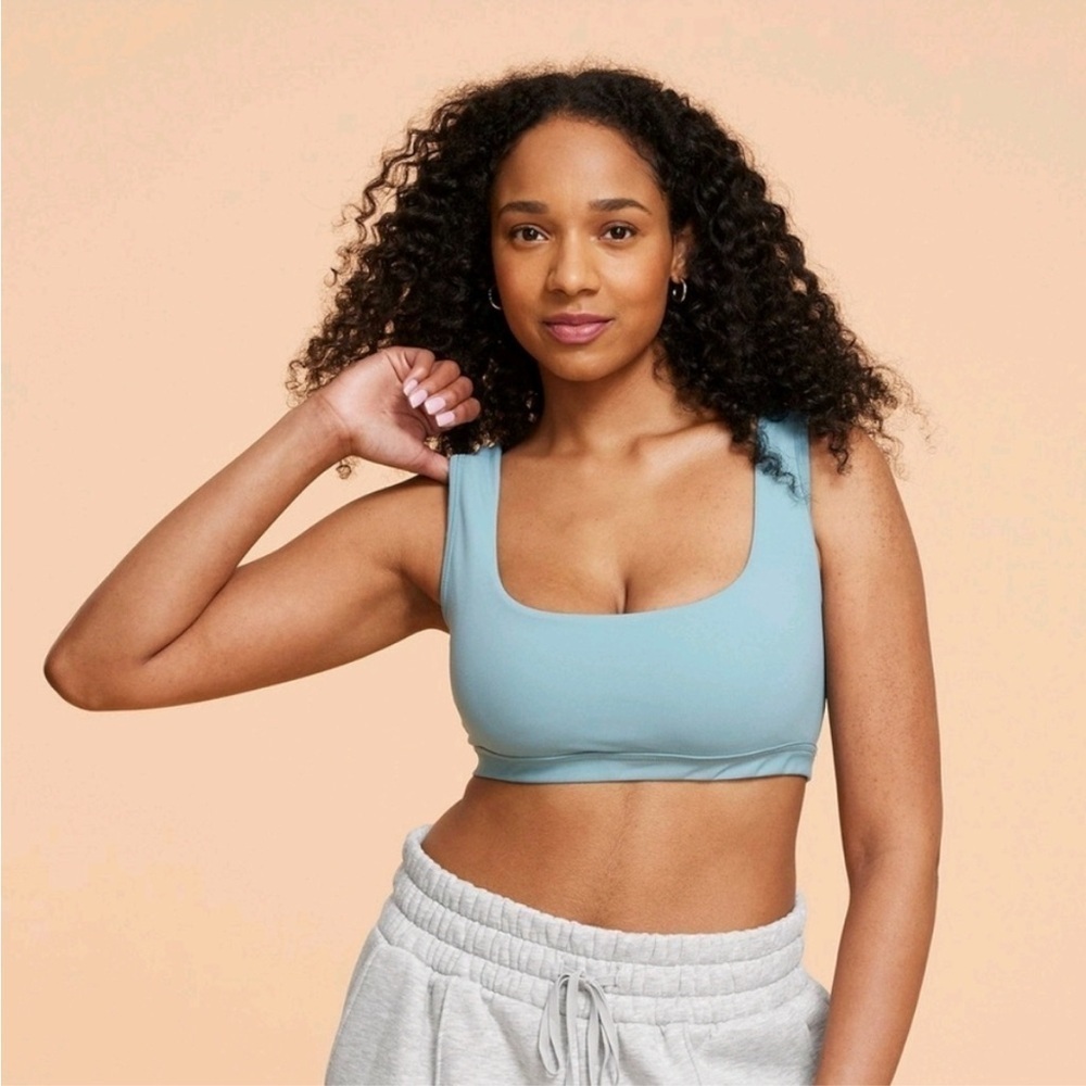 Blogilates Women’s Criss Cross Sports Bra Cameo Blue Size XS NWT - Picture 2 of 10